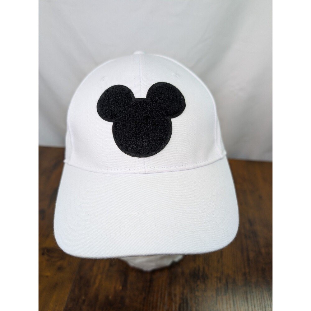 Disney Mickey Mouse Silhouette Adjustable Snapback Hat Cap White